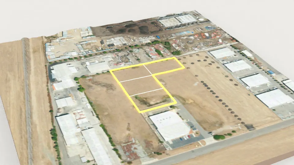 3D exhibit block of the 334 Malbert St lots with the assessor boundary in yellow