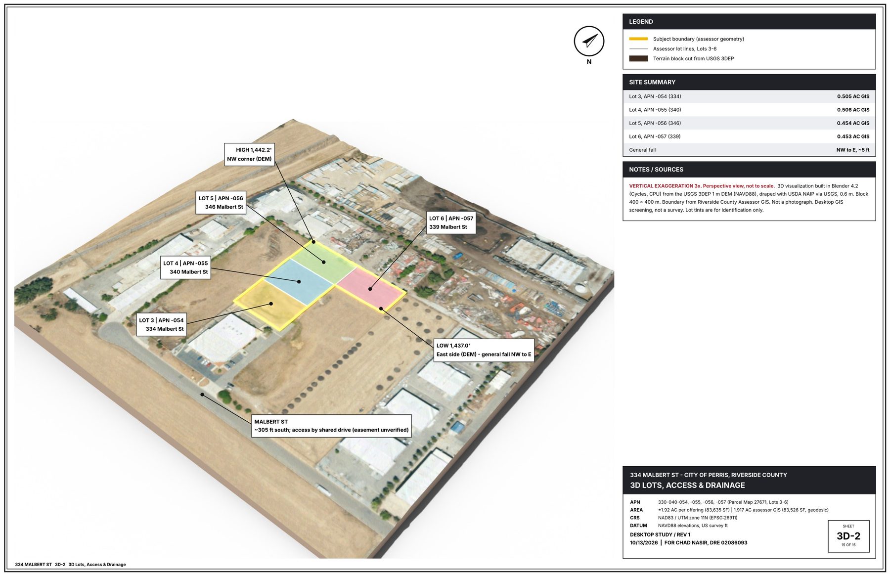 GIS sheet 3D-2: 3D lots, access & drainage